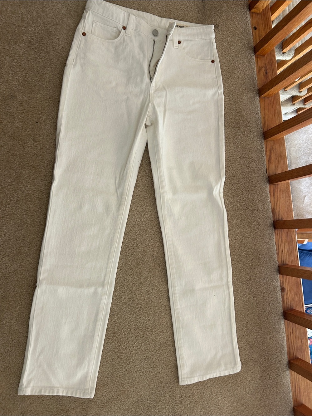Blank NYC White Straight Leg Jeans